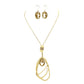 Gold Oval Glass Crystal Triple Abstract Hoop Necklace with earrings set; exquisite beautifully crafted charms add a gorgeous glow to any outfit. Perfect Birthday Gift, Anniversary Gift, Mother's Day Gift, Anniversary Gift, Graduation Gift, Prom Jewelry, Just Because Gift, Thank you Gift, Keepsake Gift, Mom Gift
