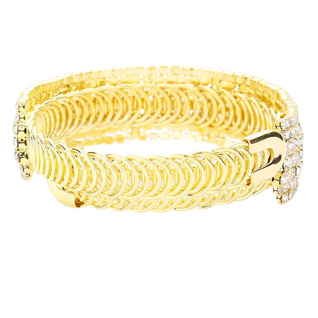 Gold Bubble Stone Evening Bracelet. Get ready with this bubble stone embellished bracelets, Beautifully crafted design adds a gorgeous glow to any outfit. Eye-catching sparkle, sophisticated look you have been craving for! Adds a pop of pretty color to your attire, Jewelry that fits your lifestyle! Awesome gift for birthday, Anniversary, Valentine’s Day or any special occasion.