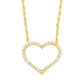 Gold Cubic Zirconia Heart Hoop Pendant Necklace. Beautifully crafted design adds a gorgeous glow to any outfit. Jewelry that fits your lifestyle! Perfect Birthday Gift, Anniversary Gift, Mother's Day Gift, Anniversary Gift, Graduation Gift, Prom Jewelry, Just Because Gift, Thank you Gift.