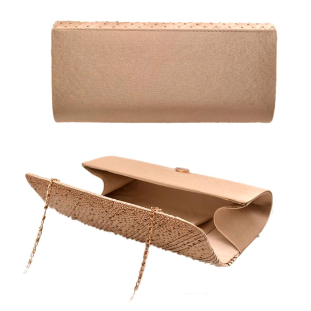 Gold Diagonal Line Detailed Bling Evening Clutch Crossbody Bag. Look like the ultimate fashionista with these Crossbody bags! Add something special to your outfit! This fashionable bag will be your new favorite accessory. Perfect Birthday Gift, Anniversary Gift, Mother's Day Gift, Graduation Gift, Valentine's Day Gift.