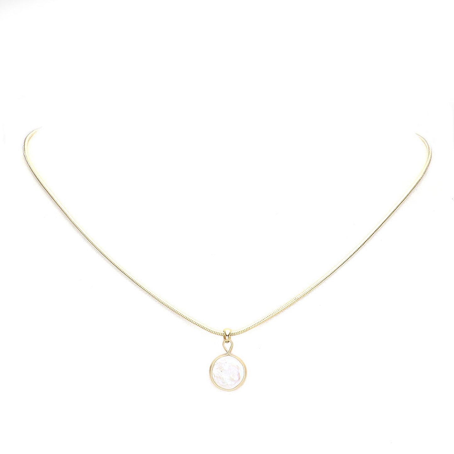 Gold Freshwater Pearl Pendant Necklace, Wear together or separate according to your event, versatile enough for wearing straight through the week, perfectly lightweight for all-day wear, coordinate with any ensemble from business casual to everyday wear, the perfect addition to every outfit.