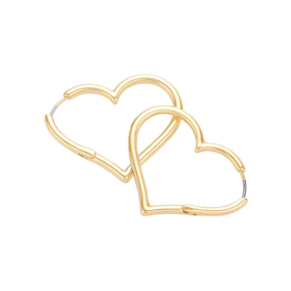 Gold Heart Huggie Hoop Earrings, a Beautifully crafted design add a gorgeous glow to any special outfit Especially for Valentine's Day celebrations. These earrings will make your love more colorful. Perfect Birthday Gift, Anniversary Gift, Mother's Day Gift, Graduation Gift, and Especially for Valentine's Day.