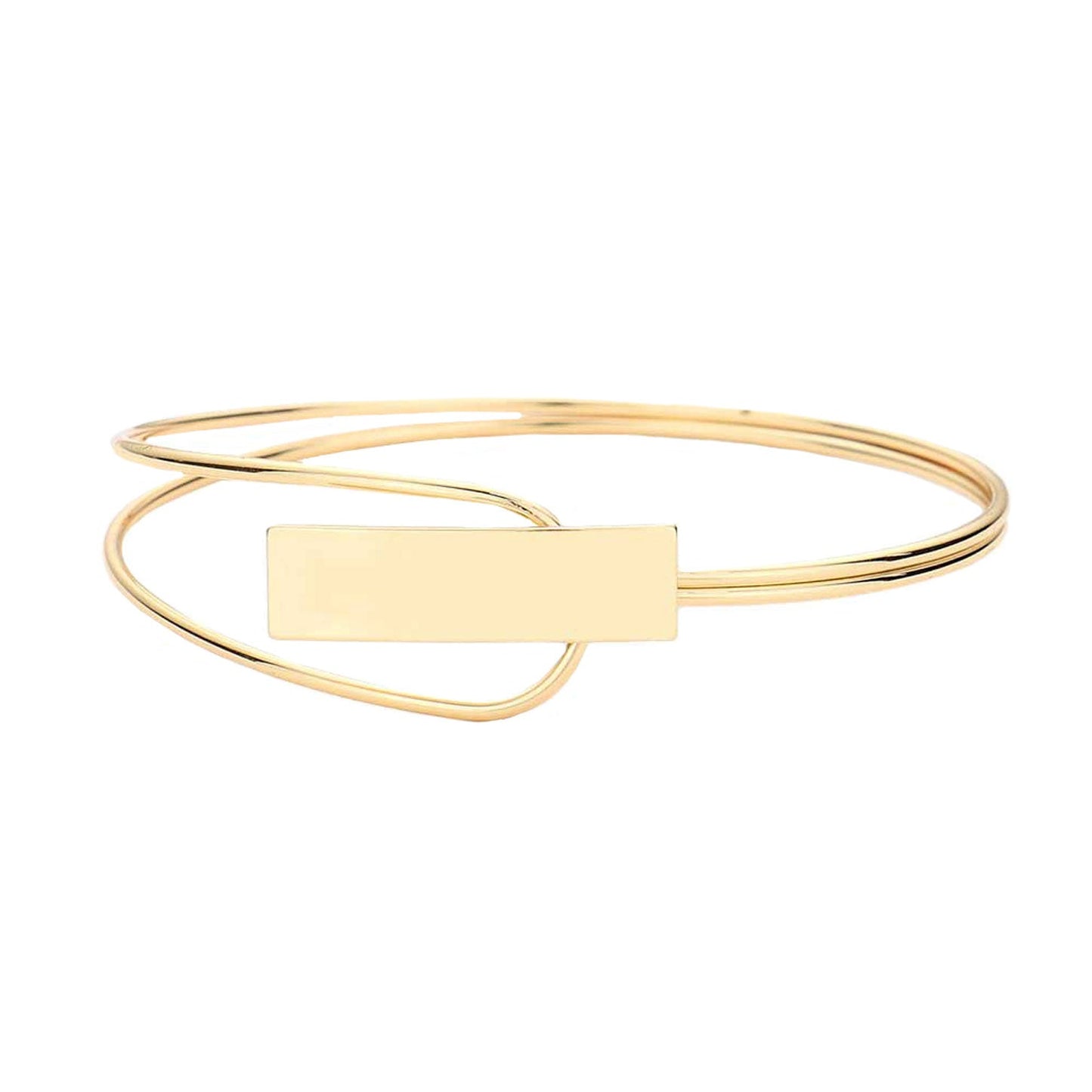 Gold Metal Rectangle Hook Bracelet, put on a pop of color to complete your ensemble. Perfect for adding just the right amount of shimmer & shine and a touch of class to special events. Perfect Birthday Gift, Anniversary Gift, Mother's Day Gift, Graduation Gift, Valentine’s Gift.