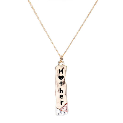 Gold Mother Metal Bar Pendant Necklace, these Mother metal bar necklace can light up any outfit, and make you feel absolutely flawless. Fabulous fashion and sleek style adds a pop of pretty color to your attire. Make your mother feel special by giving this  pendant necklace as a gift and expressing your love for your mother on this Mother's Day.