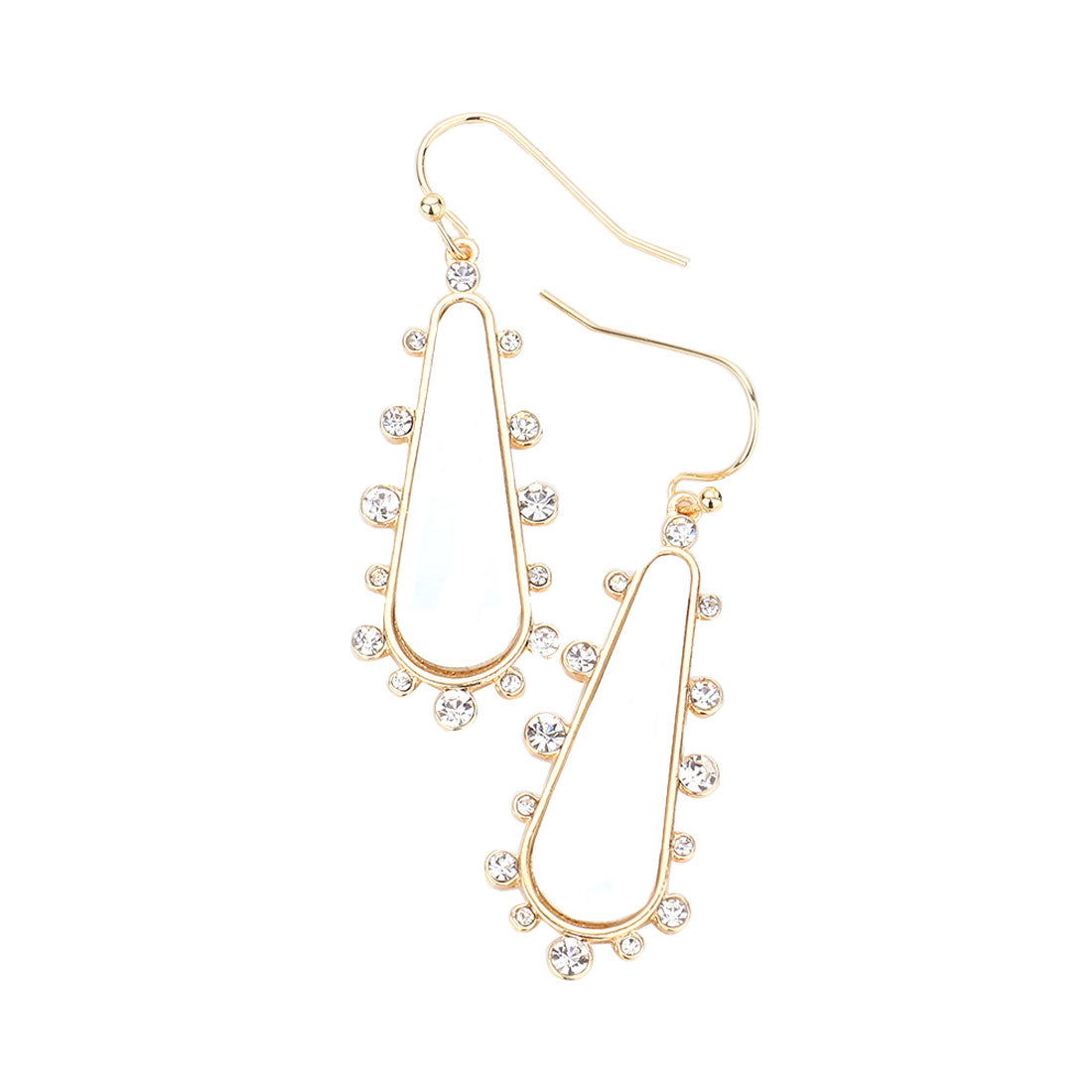Gold Mother Of Pearl Teardrop Dangle Earrings, these Evening dangles earrings are lightweight and make a stylish addition to your fashion earring and jewelry collection. put on a pop of color to complete your ensemble. Jewelry that fits your lifestyle! Perfect Birthday Gift, Anniversary Gift, Mother's Day Gift, Graduation Gift, Prom Jewelry, Just Because Gift, Thank you Gift.