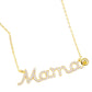 Gold November Birthstone MAMA Message Pendant Necklace. Elegant jewelry brightens up your brilliant life. No matter when, a mother is always there to accompany you and protect you. The mother necklace keeps our love close to mom.  Make your mother feel special by giving this MAMA pendant necklace as a gift and expressing your love for your mother on this Mother's Day.