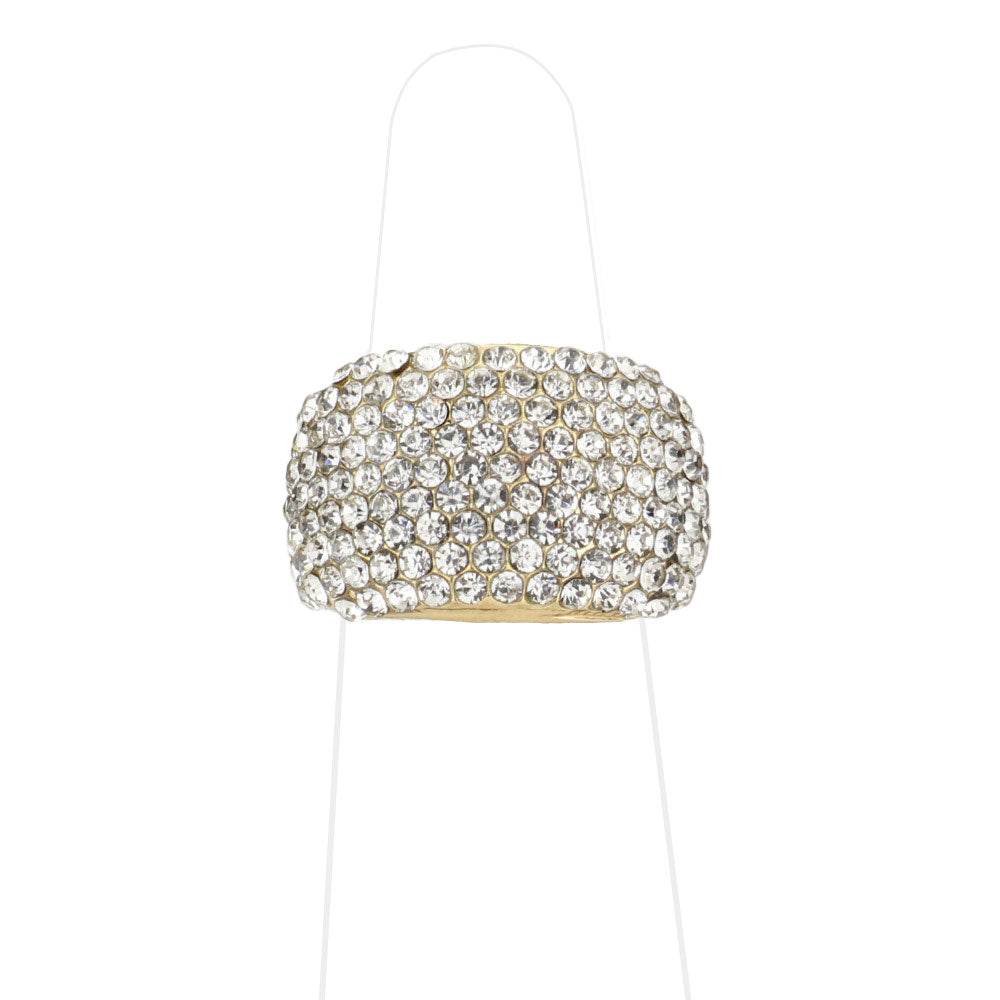 Gold Rhinestone Embellished Stretch Ring, This beautiful stretch ring is made to make you look stunning and stand out from the crowd on any special occasion. The added stretch band ensures a comfortable fit on any finger size. This rhinestone ring makes it look shine even better. It is sure to garner admiration with these awesome rings on special occasions. Perfect Birthday Gift, Anniversary Gift, Mother's Day Gift, Graduation Gift, Prom Jewelry, Just Because Gift, etc.