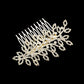 Gold Rhinestone Open Marquise Cluster Leaf Hair Comb, amps up your hairstyle with a glamorous look on special occasions with this Open Marquise Cluster Leaf Hair Comb! Perfect for adding just the right amount of shimmer & shine. Perfect Birthday Gift, Anniversary Gift, Mother's Day Gift, or Graduation Gift.