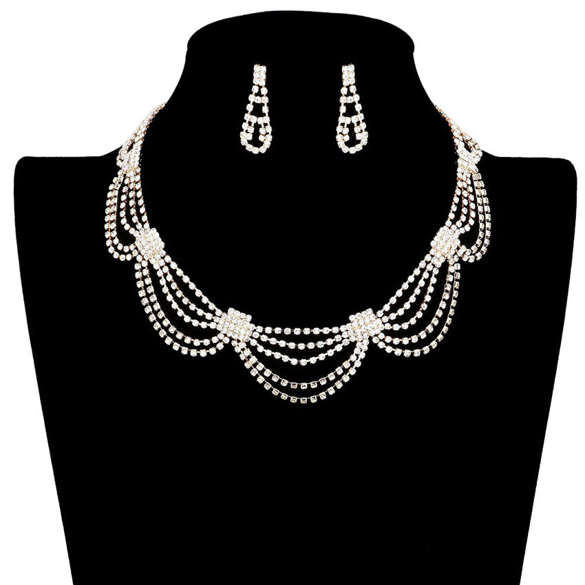 Gold Rhinestone Pave Collar Necklace. Wear a pop of shine to complete your ensemble with perfect beauty with extra luxe. The perfect accessory for adding the right amount of shimmer and a touch of class to special events. These classy rhinestone pave collar necklaces are perfect for Party, Wedding, Evening. Awesome gift for birthday, Anniversary, Valentine’s Day, or any special occasion. Show your ultimate class!