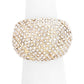 Gold Rhinestone Pave Stretch Ring. Beautifully crafted design adds a gorgeous glow to any outfit. Jewelry that fits your lifestyle. Polish your elegance with the sparkling band. If you prefer timeless glamour, this cut is meant for you. Perfect for adding just the right amount of shimmer & shine and a touch of class to special events. Perfect Birthday Gift, Anniversary Gift, Mother's Day Gift, Graduation Gift, Just Because Gift, Thank you Gift.
