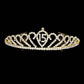 Gold Sweet 15 Rhinestone Princess Tiara. The wedding tiara is a classic royal tiara made from gorgeous rhinestone is the epitome of elegance and bridal luxury and grace. Unique Hair Jewelry is suitable for any special occasions such as wedding engagement,prom,evening,etc.It's the most exquisite gift for the bride to be.It as the perfect complement will make your whole wedding dress look come to life.