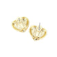 Gold Trendy Stylish Textured Metal Heart Earrings, put on a pop of color to complete your ensemble. Beautifully crafted design adds a gorgeous glow to any outfit Perfect for adding just the right amount of shimmer & shine . Perfect Birthday Gift, Anniversary Gift, Mother's Day Gift, Graduation Gift.
