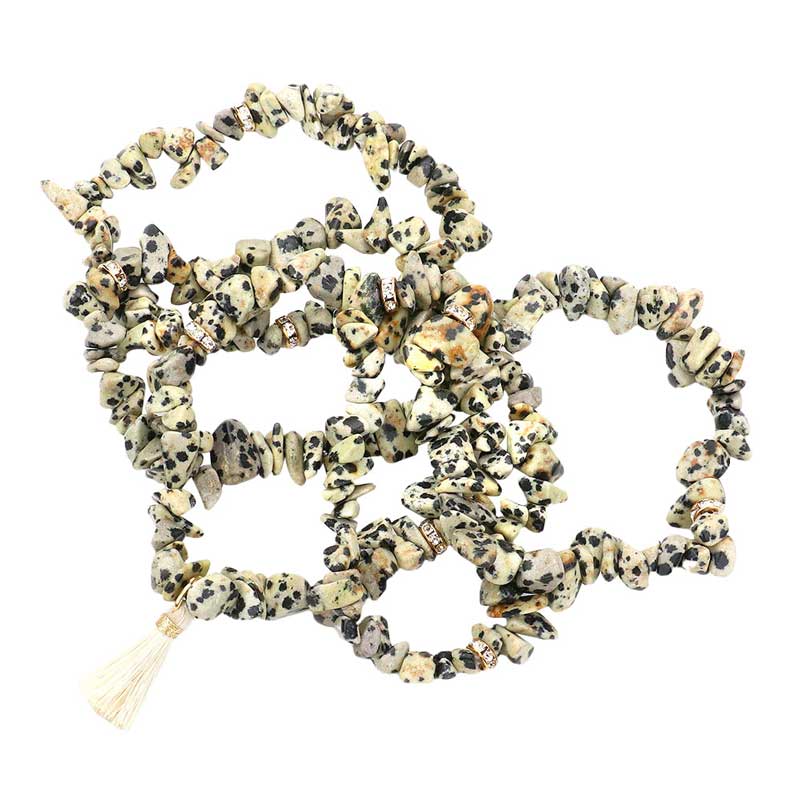 Gray 5PCS Natural Stone Tassel Multi Layered Bracelets, Add this 5 piece multi layered bracelet with tassel to light up any outfit, feel absolutely flawless. perfectly lightweight for all-day wear, coordinate with any ensemble from business casual to everyday wear, the perfect addition to every outfit. Adds a touch of nature-inspired beauty to your look. 