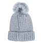Gray Ada Soft Cozy Cable Knit Pom Pom Beanie Hat Warm Knit Pom Pom Hat Winter Hat, before running out the door into the cool air, you’ll want to reach for this toasty beanie to keep you incredibly warm. Accessorize the fun way with this faux fur pom pom hat, it's the autumnal touch you need to finish your outfit in style. Awesome winter gift accessory!