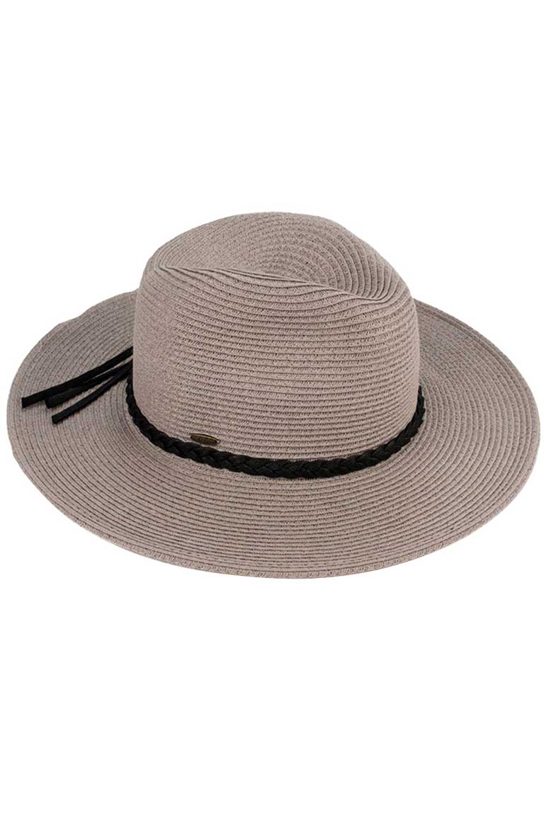 Gray C.C Straw Panama Hat. Show your trendy side with this Straw Panama Sun hat. Have fun and look Stylish. Great for covering up when you are having a bad hair day, keep you incredibly relax as a great hat can keep you cool and comfortable even when the sun is high in the sky. perfect for protecting you from the rain, wind, snow, beach, pool, camping or any outdoor activities.