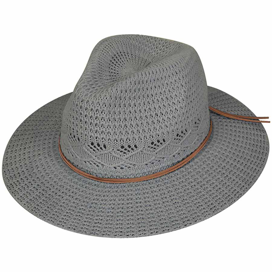 Gray C C Cotton Knitted Panama Hat, a beautiful & comfortable panama hat is suitable for summer wear to amp up your beauty & make you more comfortable everywhere. Excellent panama hat for wearing while gardening, traveling, boating, on a beach vacation, or to any other outdoor activities. A great cap can keep you cool and comfortable even when the sun is high in the sky.