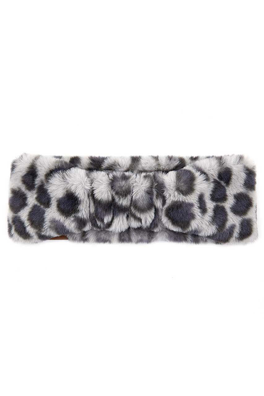 Gray C.C Leopard Pattern Faux Fur Headwrap, before running out the door into the cool air, you’ll want to reach for this toasty beanie to keep you incredibly warm. Accessorize the fun way with this faux fur Headwrap, it's the autumnal touch you need to finish your outfit in style. Awesome winter gift accessory! Perfect Gift Birthday, Christmas, Stocking Stuffer, Secret Santa, Holiday, Anniversary, Valentine's Day, Loved One.