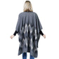 Gray Chevron Pattern Cape, on trend & fabulous, a luxe addition to any weather ensemble. The perfect accessory, luxurious, trendy, super soft chic capelet, keeps you very comfortable. You can throw it on over so many pieces elevating any casual outfit! Perfect Gift for Wife, Mom, Birthday, Holiday, Anniversary, Fun Night Out.