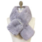 Gray Faux Fur Bling Pull Through Scarf, delicate, warm, on trend & fabulous, a luxe addition to any cold-weather ensemble. Great for daily wear in the cold winter to protect you against chill, classic infinity-style scarf & amps up the glamour with plush material that feels amazing snuggled up against your cheeks.