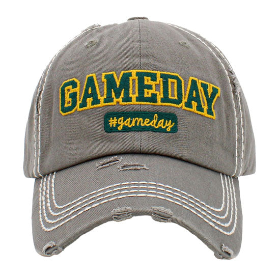 Gray Gameday Vintage Baseball Cap, it is an adorable baseball cap that has a vintage look, giving it that lovely appearance. These stylish vintage caps all feature catchy, message themed that are sure to grab some attention. The perfect gift for all occasions! These baseball are available in a wide variety of designs. Whether you're looking for a holiday present, birthday present, or just something cool to wear, this hat is for you.