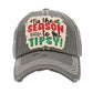 Gray  ITS THE SEASON TO GET TIPSY Message Vintage Baseball Cap, embrace the Christmas spirit with these fun cool vintage festive Baseball Cap. it is an adorable baseball cap that has a vintage look, giving it that lovely appearance. Adjustable snapback closure tab with a mesh back and a pre-curved bill. No matter where you go on the beach or summer and Fall party it will keep you cool and comfortable. Suitable this baseball cap during all your outdoor activities like sports and camping!