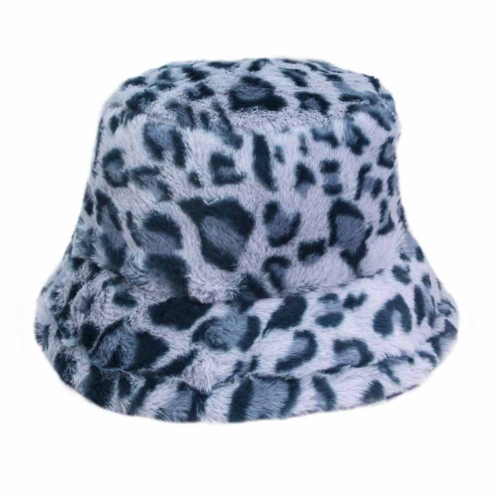 Gray Leopard Patterned Faux Fur Bucket Hat, this Faux Fur leopard patterned bucket hat is nicely designed and a great addition to your attire. Perfect for protecting you from the wind, snow, beach, pool, camping, or any outdoor activities in cold weather. Awesome winter gift accessory! Perfect gift for Birthdays, Christmas, Stocking stuffers, Secret Santa, holidays, anniversaries, Valentine's Day, etc. to your friends, family, or loved ones.