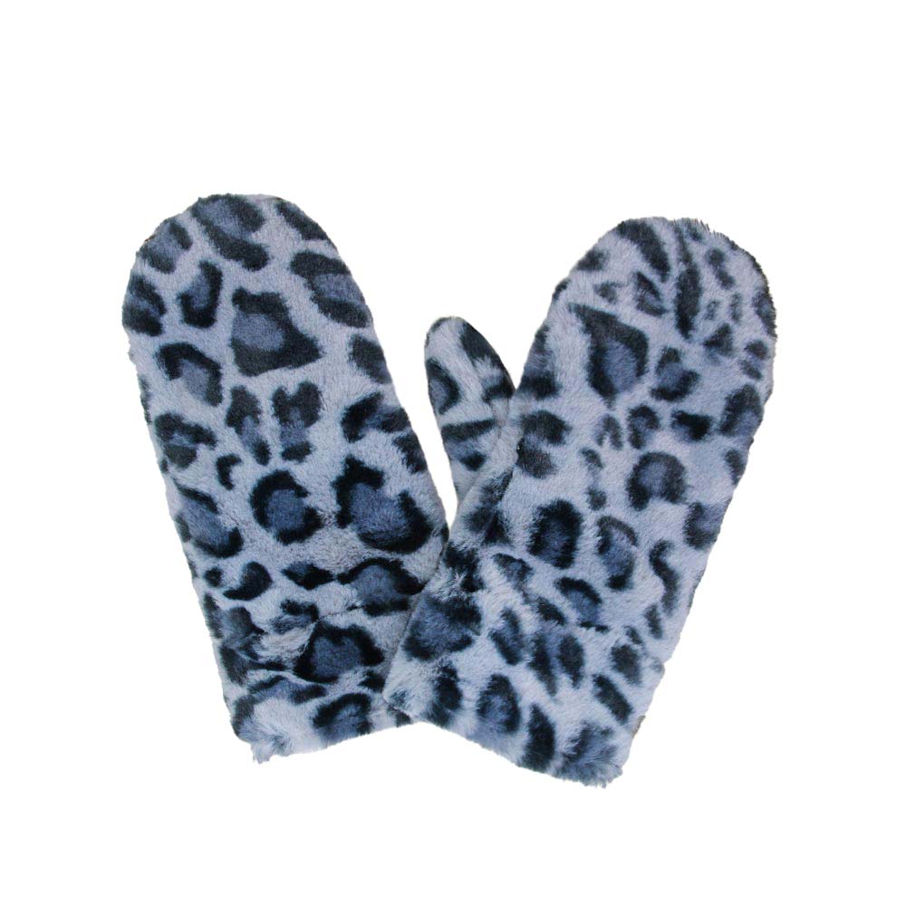 Gray Leopard Patterned Faux Fur Lining Mitten Gloves, are a smart, eye-catching, and attractive addition to your outfit. These trendy gloves keep you absolutely warm and toasty in the winter and cold weather outside. Accessorize the fun way with these gloves. It's the autumnal touch you need to finish your outfit in style. 