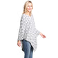 Gray Mixed Printed Soft Poncho, the perfect accessory, luxurious, trendy, super soft chic capelet, keeps you warm and toasty. You can throw it on over so many pieces elevating any casual outfit! Perfect Gift for Wife, Mom, Birthday, Holiday, Christmas, Anniversary, Fun Night Out