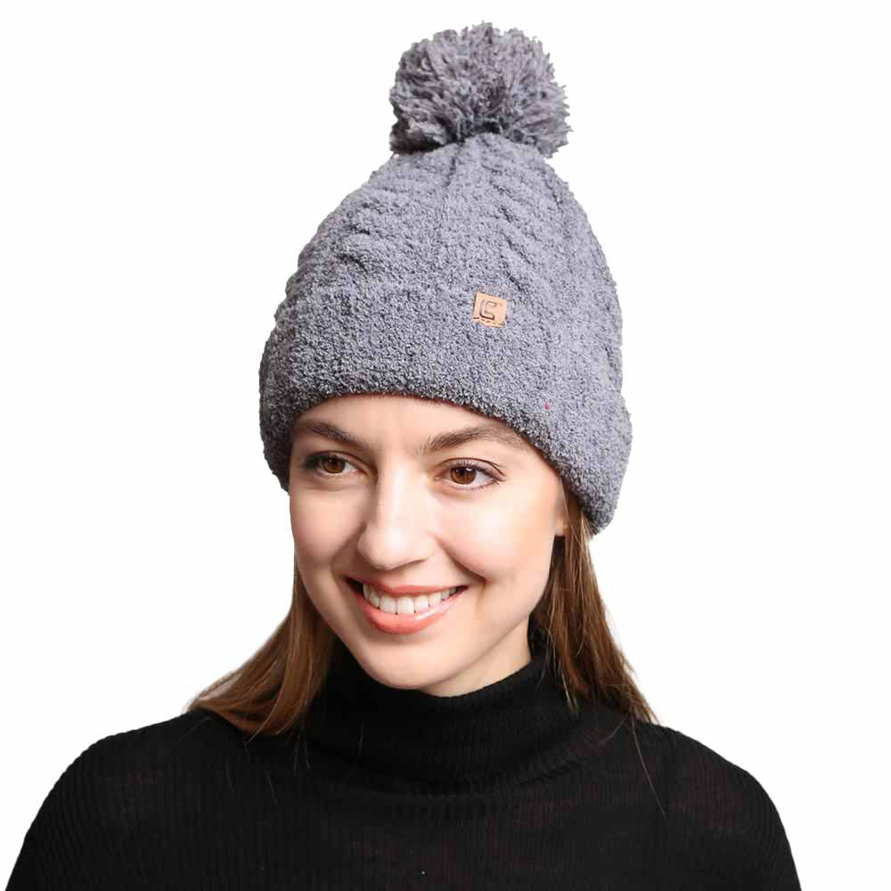 Gray Solid Color Pom-Pom Beanie, Coordinate with any outfit before going out in the winter or cold days for perfect warmth and comfortability in perfect style. It keeps you warm, toasty, and totally unique everywhere. It's an awesome winter gift accessory for Birthdays, Christmas, Stocking stuffers, holidays, anniversaries, and Valentine's Day to friends, family, and loved ones. Happy winter!