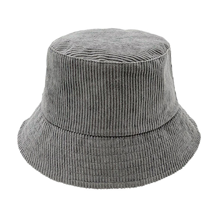 Gray Solid Corduroy Bucket Hat, show your trendy side with this floral corduroy bucket hat. Adds a great accent to your wardrobe, This elegant, timeless & classic Bucket Hat looks fashionable. Perfect for that bad hair day, or simply casual everyday wear;  Accessorize the fun way with this solid Corduroy bucket hat. It's the autumnal touch you need to finish your outfit in style. Awesome winter gift accessory.