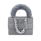 Gray Solid Faux Fur Handle Tote Crossbody Bag, this cute and attractive crossbody bag is awesome to show your trendy choice that will make you stand out. It gives you the best support for carrying the handy stuff. Have fun and look stylish with this beautiful crossbody bag that will amp up your attire surely. It's versatile enough for wearing with any outfit. Perfectly lightweight to carry around all day. Perfect Birthday Gift, Anniversary Gift, Mother's Day Gift, Graduation Gift, or Valentine's Day Gift.