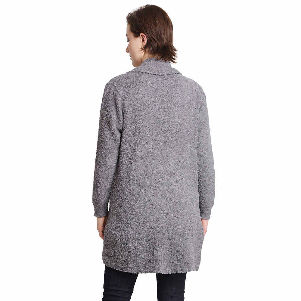 Solid Open Cardigans with Slouchy Long Sleeve the perfect accessory, featuring the  trendy soft chic garment, keeps you warm and toasty, long cardigan for those who like extra layers. Throw it on to elevate any casual outfit! Black, Camel, Ivory; 100% Poly. Microfiber; Hand wash cold