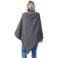 Gray Textured Jersey Poncho, Trendy, classy and sophisticated, Trendy soft natural Textured poncho wrap is perfect for every day wear. Wear it with jeans or evening dress, versatile and stylish. Great travel accessory or everyday use, lightweight, warm and cozy. You can throw it on over so many pieces elevating any casual outfit! Perfect Gift for Wife, Mom, Birthday, Holiday, Christmas, Anniversary, Fun Night Out.
