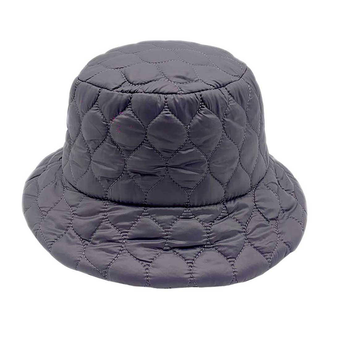 Gray Wave Padded Bucket Hat, Show your trendy side with this chic Wave Padded Bucket Hat. Have fun and look Stylish anywhere outdoors. Great for covering up when you are having a bad hair day. Perfect for protecting you from the sun, rain, wind, snow, beach, pool, camping, or any outdoor activities. Amps up your outlook with confidence with this trendy bucket hat.