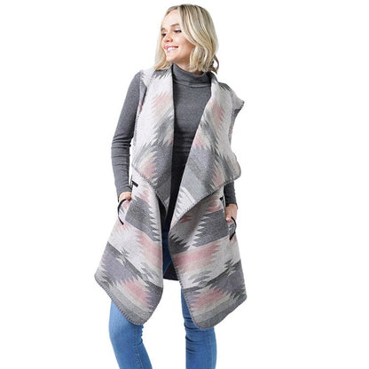 Gray Western Print Vest, luxurious and the best comfort accessory for this winter. These cute vest have color variation and fashionable look enhance your glamour at any place and any occasion. It is the best companion which keeps you warm and toasty in the cold weather and outings. You can throw it on over so many pieces elevating any casual outfit! Perfect Gift for Wife, Mom, Birthday, Holiday, Christmas, Anniversary, Fun Night Out. Stay awesome and trendy with this beautiful vests.