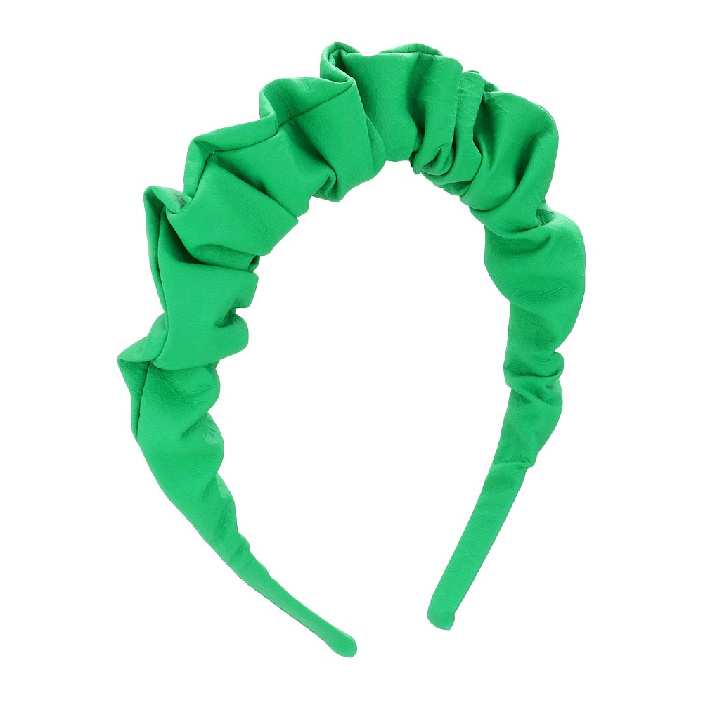 Green Beautiful Pleated Solid Headband, create a natural & beautiful look while perfectly matching your color with the easy-to-use pleated solid headband. Perfect for everyday wear, special occasions, outdoor festivals, and more. Awesome gift idea for your loved one or yourself.