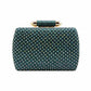 Green Bling Rectangle Evening Clutch Crossbody Bag, These Bling details Clutch bags are fit for all occasions and places. perfect for makeup, money, credit cards, keys or coins, and many more things. This handbag features a top Clasp Closure for security and contains a detachable shoulder chain that makes your life easier and trendier. Its catchy and awesome appurtenance drags everyone's attraction to you. Perfect gift ideas for a Birthday, Holiday, Christmas, Anniversary, Valentine's Day, etc. 