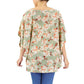 Green Flower Printed Slit Round Poncho, on trend & fabulous, a luxe addition to any weather ensemble. The perfect accessory, luxurious, trendy, super soft chic capelet, keeps you very comfortable. You can throw it on over so many pieces elevating any casual outfit! Perfect Gift for Wife, Mom, Birthday, Holiday, Anniversary, Fun Night Out.
