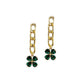 Green ST. Patrick's Day Metal Chain Stone Clover Dangle Earrings, This lightweight necklace complements your St. Patrick's Day outfit. This illuminate your St. Patrick's Day party and attract everyone's attention. The necklace is perfect for St. Patrick's Day party, night parties, carnivals.