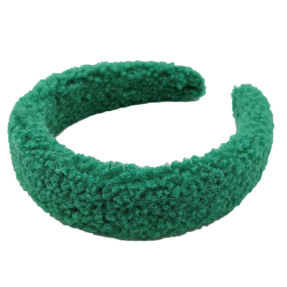 Green Solid Sherpa Headband, Solid Sherpa Headband making you feel extra glamorous. Push back your hair with this pretty headband to make you attractive on special occasions. Add a pop of color to any plain outfit and make your outlook an awesome match! Be ready to receive compliments with this beautiful Sherpa headband. Be the ultimate trendsetter wearing this chic headband with all your stylish outfits and rock the special occasions!