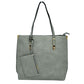 Grey Faux Leather 2 In 1 Shoulder Bag Tote Handbag. Look like the ultimate fashionista with these vintage shoulder bags! Add something special to your outfit! This fashionable bag will be your new favorite accessory. Perfect Birthday Gift, Anniversary Gift, Mother's Day Gift, Graduation Gift, Valentine's Day Gift.