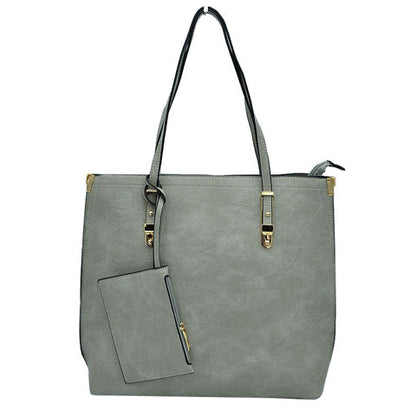 Grey Faux Leather 2 In 1 Shoulder Bag Tote Handbag. Look like the ultimate fashionista with these vintage shoulder bags! Add something special to your outfit! This fashionable bag will be your new favorite accessory. Perfect Birthday Gift, Anniversary Gift, Mother's Day Gift, Graduation Gift, Valentine's Day Gift.