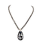 Hematite Teardrop Pendant Bling Necklace, Add this simple teardrop Pendant necklace to any look for a hint of bling! delicately polished necklace will enhance your look, versatile enough for wearing straight through the week, perfectly lightweight for all-day wear, coordinate with any ensemble from business casual to everyday wear, the perfect addition to every outfit. Adds a touch of nature-inspired beauty to your look. 