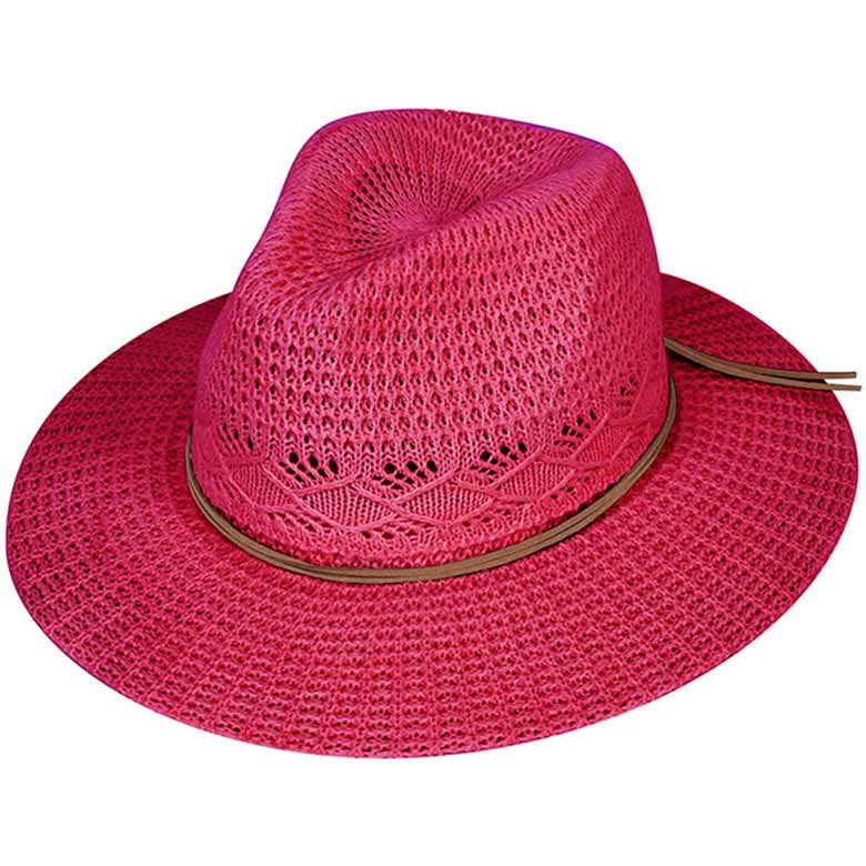 Hot PinkC C Cotton Knitted Panama Hat, a beautiful & comfortable panama hat is suitable for summer wear to amp up your beauty & make you more comfortable everywhere. Excellent panama hat for wearing while gardening, traveling, boating, on a beach vacation, or to any other outdoor activities. A great cap can keep you cool and comfortable even when the sun is high in the sky.
