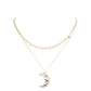 Howlite Metal Star Station Druzy Crescent Moon Pendant Double Layered Necklace. Beautifully crafted design adds a gorgeous glow to any outfit. Jewelry that fits your lifestyle! Perfect Birthday Gift, Anniversary Gift, Mother's Day Gift, Anniversary Gift, Graduation Gift, Prom Jewelry, Just Because Gift, Thank you Gift.