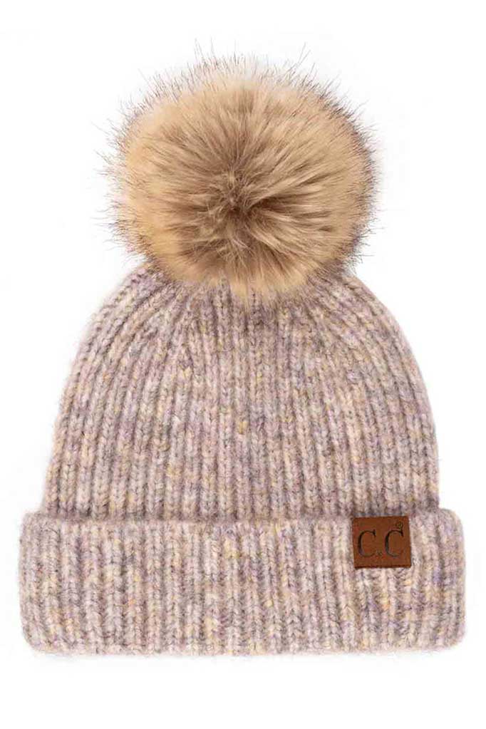 Iris C.C Classic Rib Beanie With Faux Fur Pom, These awesome trendy women’s Rib Beanie With Faux Fur Pom are Warm, durable and comfortable. This will be your go-to beanie this fall and winter season. The classic style allows you to enhance your outfit, no matter your wardrobe. Accessorize the fun way with this faux fur pom pom hat, Awesome winter gift accessory! Perfect Gift Birthday, Christmas, Stocking Stuffer, Secret Santa, Holiday, Anniversary, Valentine's Day, Loved One.