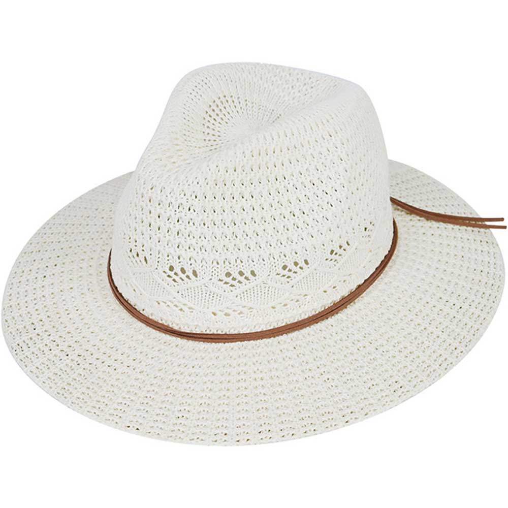 Ivory C C Cotton Knitted Panama Hat, a beautiful & comfortable panama hat is suitable for summer wear to amp up your beauty & make you more comfortable everywhere. Excellent panama hat for wearing while gardening, traveling, boating, on a beach vacation, or to any other outdoor activities. A great cap can keep you cool and comfortable even when the sun is high in the sky.