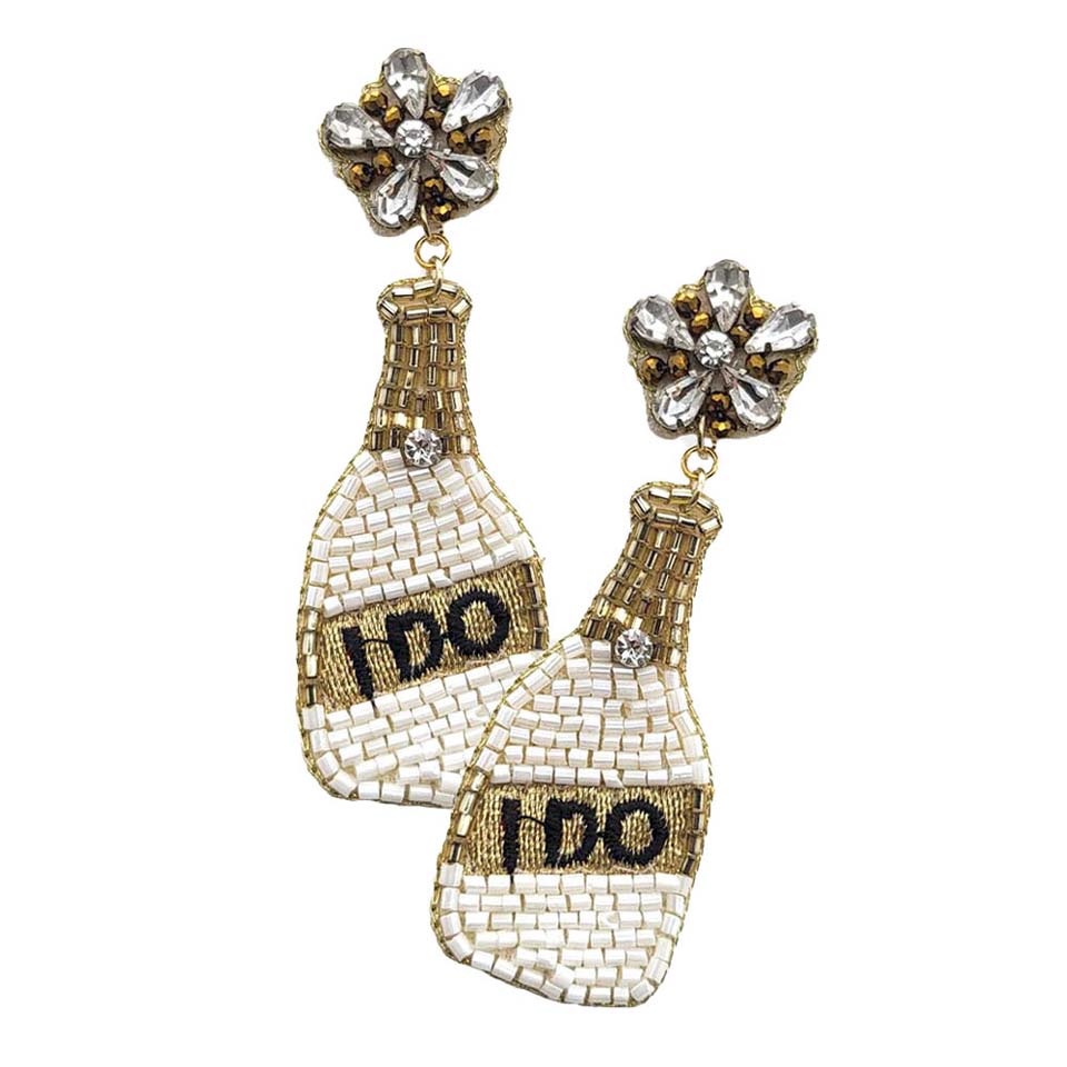 Ivory Felt Back Beaded Champagne Dangle Earrings, are beautifully crafted earrings that dangle on your earlobes with a perfect glow to make you stand out and show your unique and beautiful look everywhere. Put on a pop of color to complete your ensemble in a stylish way with these Champagne dangle earrings. Perfect for adding just the right amount of shimmer & shine and a touch of ideal class to any occasion.