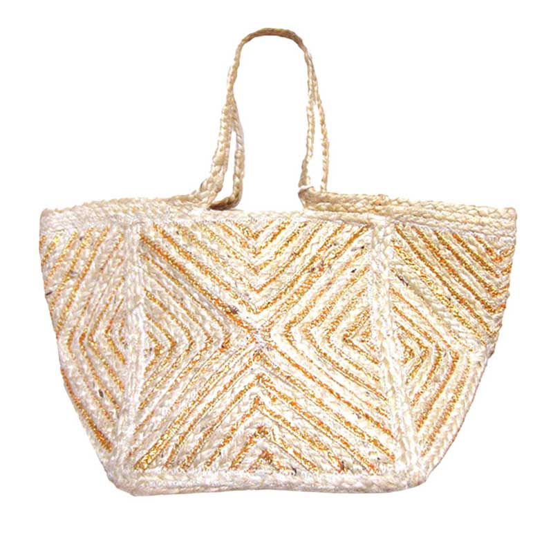 Ivory Geometric Patterned Shoulder Bag, Shoulder Bag great for different activities including quick getaways, long weekends, picnics, beach or even to go to the gym! Works with any outfit and will always get compliment from others. Roomy enough to carry all of your essentials, shoulder strap provides comfortable, hassle-free carrying, suitable for different ages, ideal for everyday use. 