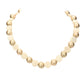 Ivory Round Wood Metal Ball Necklace, delicately polished necklace will enhance your look, versatile enough for wearing straight through the week, perfectly lightweight for all-day wear, coordinate with any ensemble from business casual to everyday wear, the perfect addition to every outfit. Adds a touch of nature-inspired beauty to your look. 
